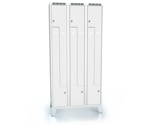 Cloakroom locker Z-shaped doors ALSIN with feet 1920 x 900 x 500